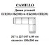 Диван-кровать Camillo отделка ткань кат.4 Paddington 28, черные ножки от FRATELLI BARRI, FB.SF.SLN.823, 1-я фотография мини